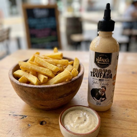 Cliente usando Hanks Mayo Trufada